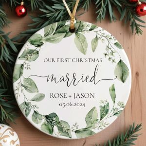 1st Christmas Married Gift, First Christmas Married Ornament