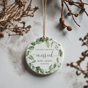 1st Christmas Married Gift, First Christmas Married Ornament