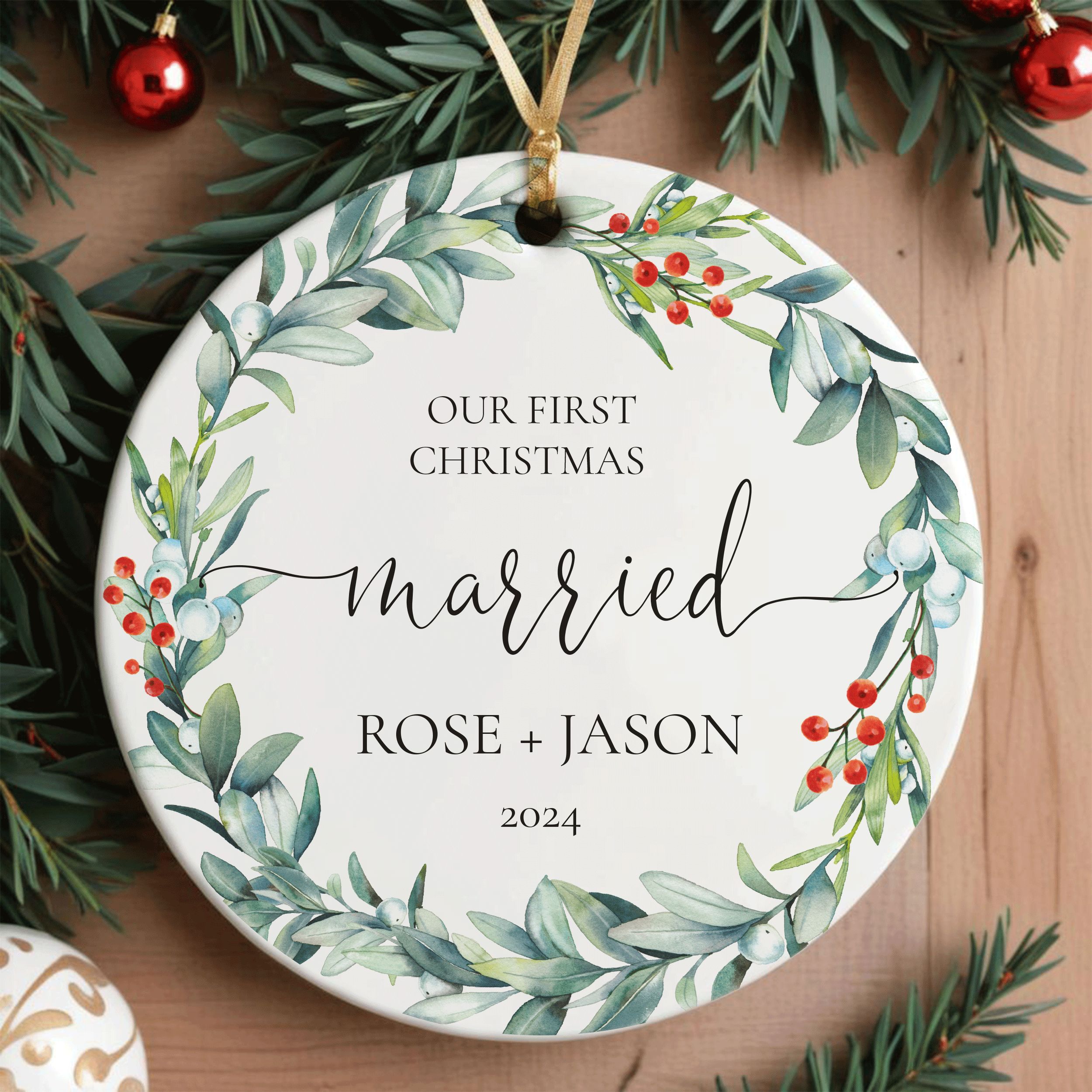 Оur-First-Christmas-Married_0000_Group-1 First Christmas Married Ornament, Married Ornament